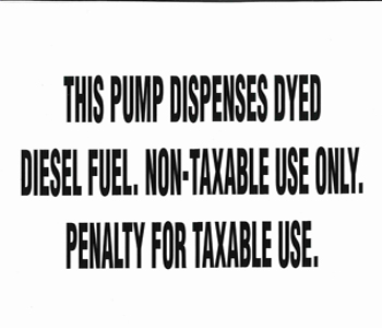 Dyed Diesel Decal-Pump